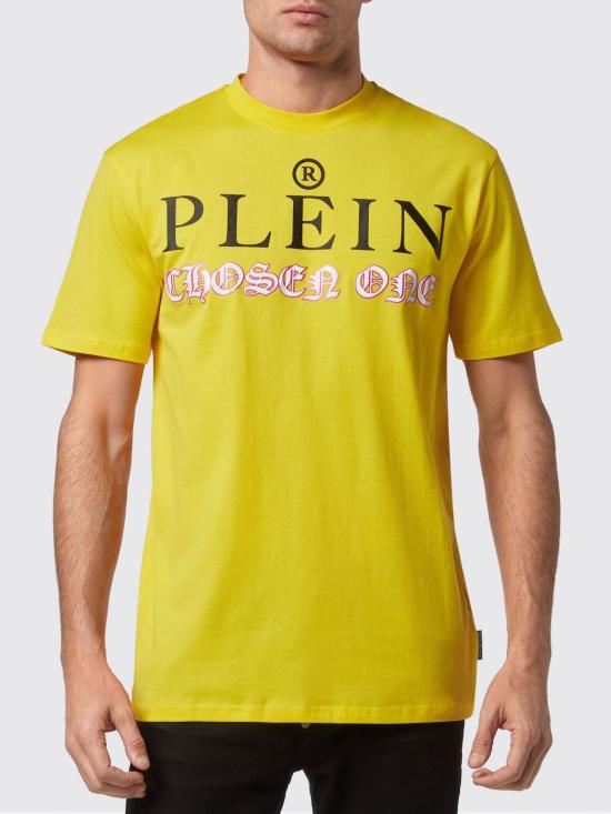 25FW 필립 플레인 반팔 티셔츠 FABCMTK5692PJY002N 09 Yellow