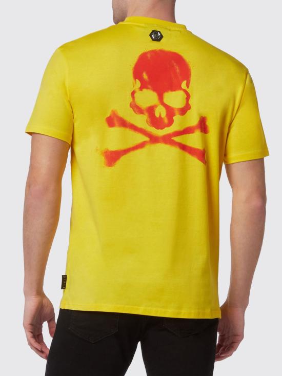 25FW 필립 플레인 반팔 티셔츠 FABCMTK5712PJY002N 09 Yellow - PHILIPP PLEIN