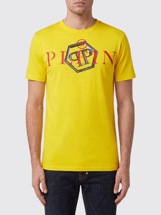 25FW 필립 플레인 반팔 티셔츠 FABCMTK5636PJY002N 09 Yellow