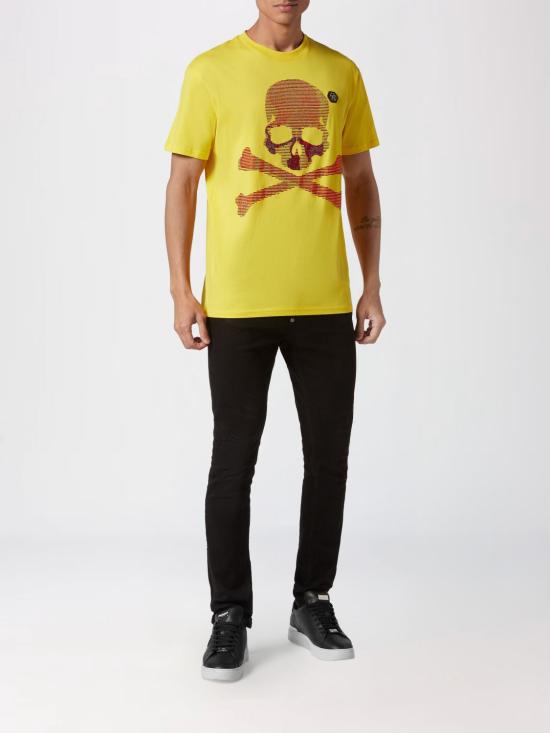 25FW 필립 플레인 반팔 티셔츠 FACCMTK6188PJY002N 09 Yellow - PHILIPP PLEIN
