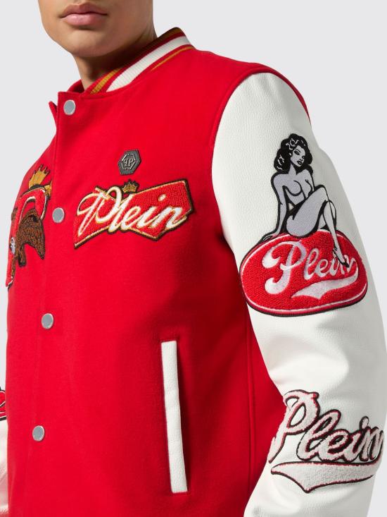 26SS 필립 플레인 봄버 자켓 AAECMRB2930PTE120N 13 Red - PHILIPP PLEIN