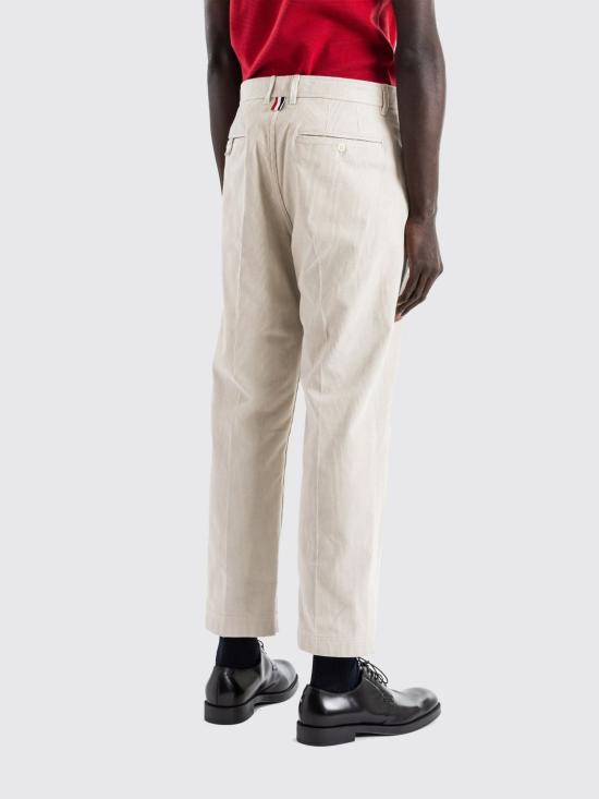 26SS 톰브라운 내로우 웨일 코듀로이 테이퍼드 치노 팬츠 MTU334SF0920 113 White - THOM BROWNE