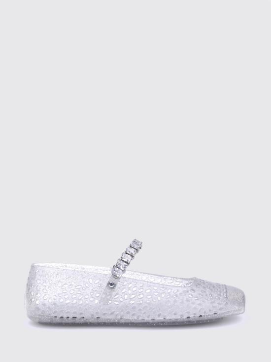 26FW 지미추 플랫 슈즈 J000176685 CLEARSILVE Transparent