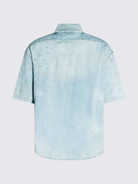 26SS 아크네 스튜디오 멘디드 데님 셔츠 BB0679 228 Blue - ACNE STUDIOS
