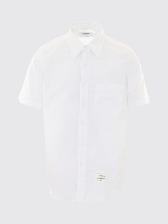 26FW 톰브라운 옥스포드 숏 슬리브 셔츠 MWS239EF0313 100 White - THOM BROWNE