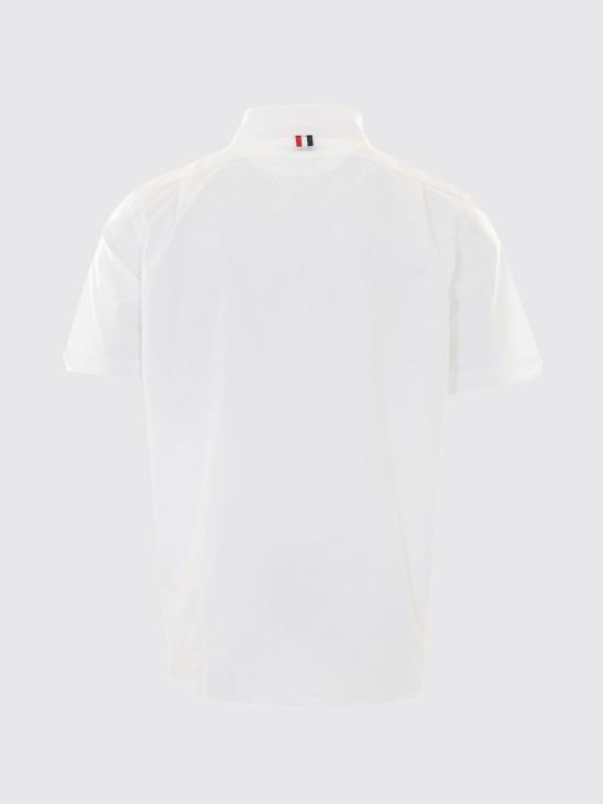 26FW 톰브라운 옥스포드 숏 슬리브 셔츠 MWS239EF0313 100 White - THOM BROWNE