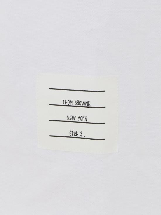 26FW 톰브라운 옥스포드 숏 슬리브 셔츠 MWS239EF0313 100 White - THOM BROWNE