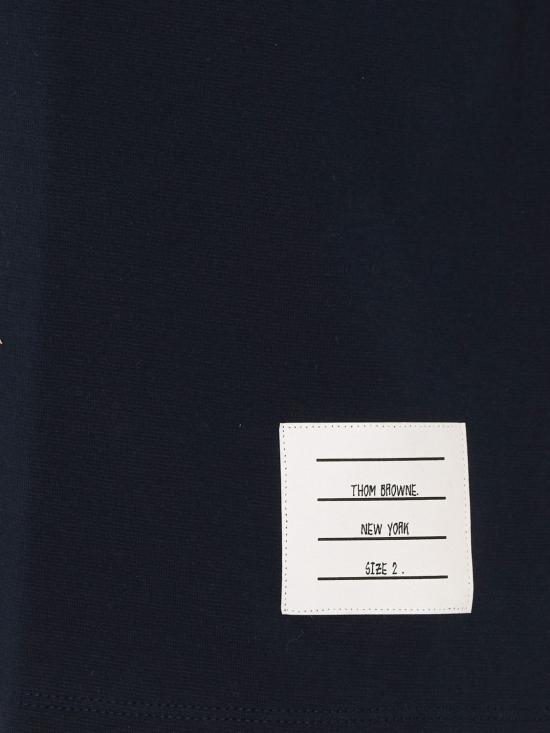26FW 톰브라운 밀라노 코튼 오버사이즈 포켓 티셔츠 MJS183A07323 415 Blue - THOM BROWNE