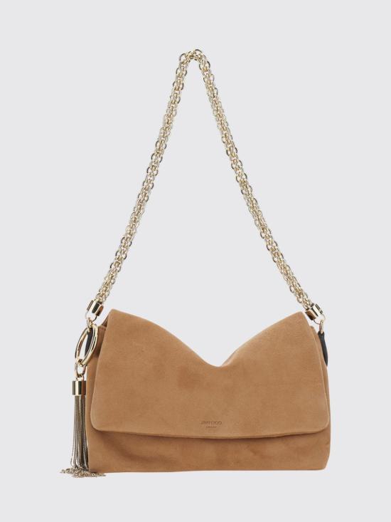 26FW 지미추 숄더백 CALLIEFLAPSUE TOFFEELIGHTGOLD Beige