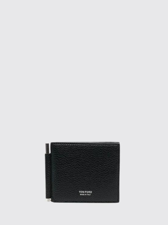 26FW 톰포드 그레인 레더 머니 클립 Y0231LCL158S NAA Black