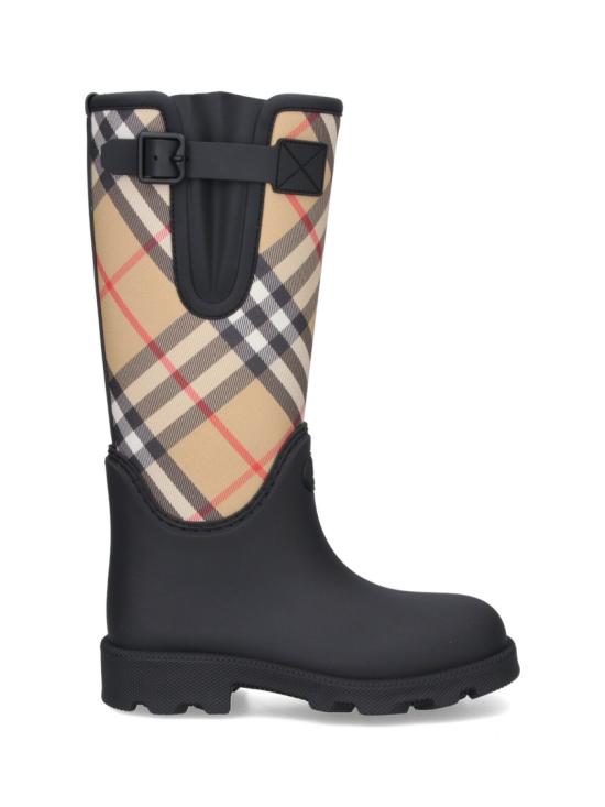 26FW 버버리 러버 마쉬 스탬프 하이 부츠 8111677A1189 Black