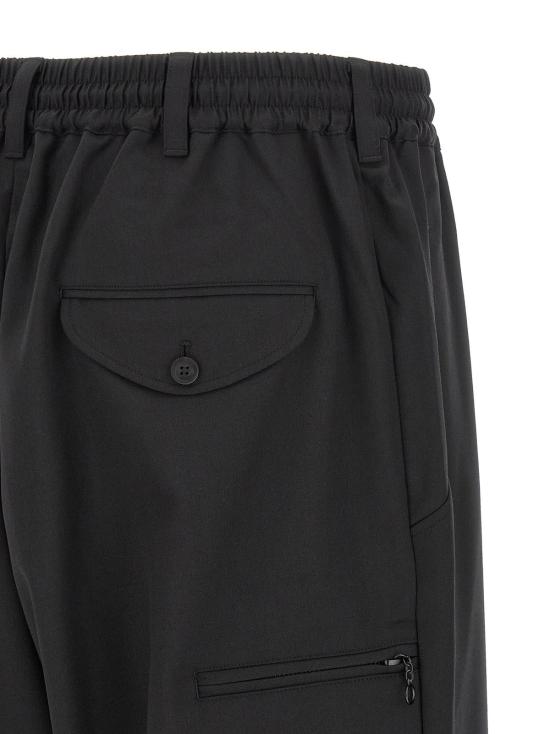  와이쓰리 치노 팬츠 Y 3 폴리에스터 캐주얼 팬츠 블랙 - Y-3