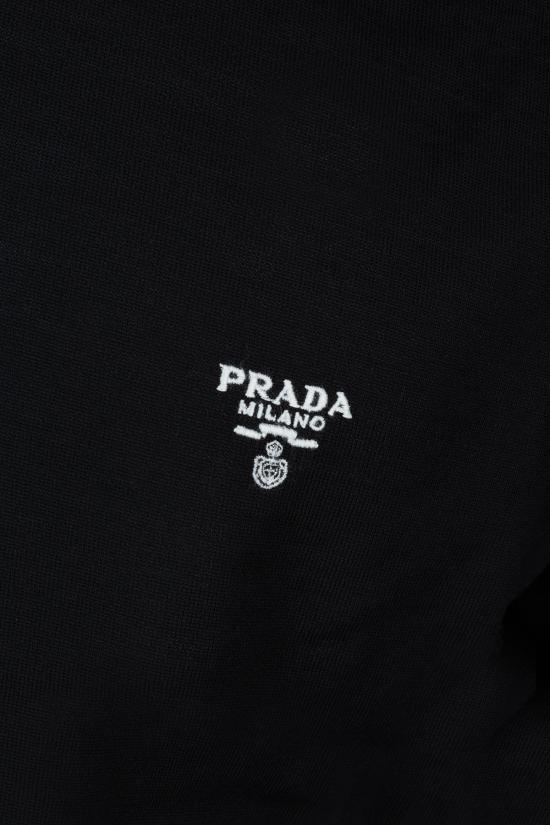 26SS 프라다 슈퍼파인 울 폴로 셔츠 UMB2671ZLE F0002 Nero - PRADA