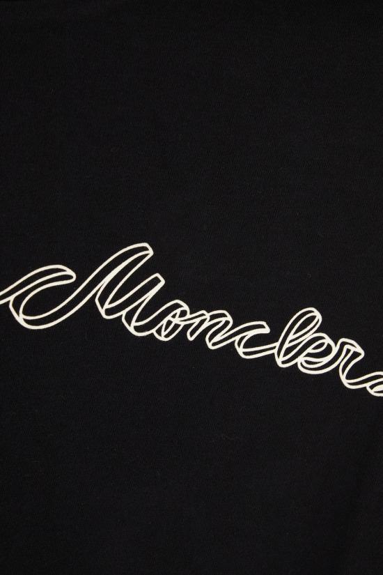 26SS 몽클레어 리본 로고 코튼 티셔츠 8C0001789B8Y 999 Nero - MONCLER