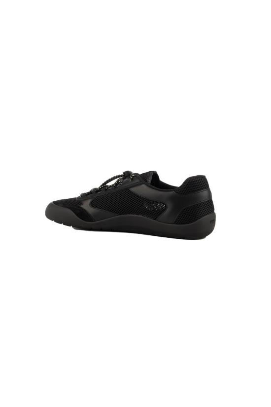 26SS 프라다 스피드락 레더 앤 메쉬 패브릭 스니커즈 2EE468FG0003ZM0 F0002 Nero - PRADA