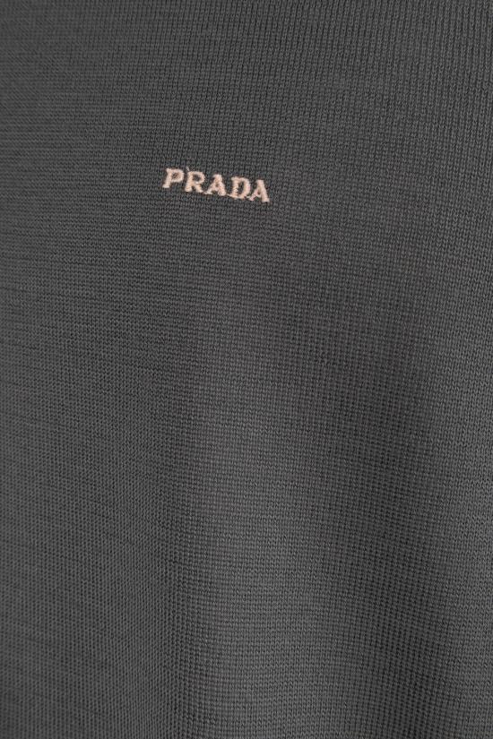 26SS 프라다 슈퍼파인 울 폴로 셔츠 UMF14818DY F0092 SALVIA - PRADA