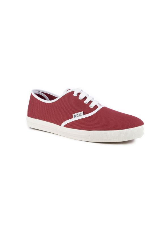 26SS 프라다 드릴 패브릭 스니커즈 2EE467FG0003LKE F0007 BORDEAUX - PRADA