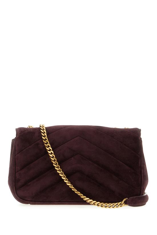 26SS 생로랑 루루 스몰 마틀라세 스웨이드 숄더백 801437AAEY6 6766 SMOKY BURGUNDY - SAINT LAURENT