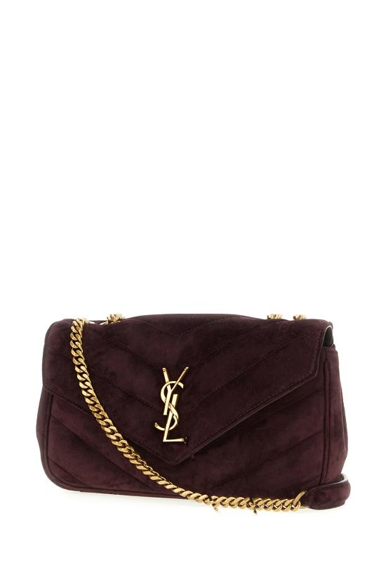 26SS 생로랑 루루 스몰 마틀라세 스웨이드 숄더백 801437AAEY6 6766 SMOKY BURGUNDY - SAINT LAURENT