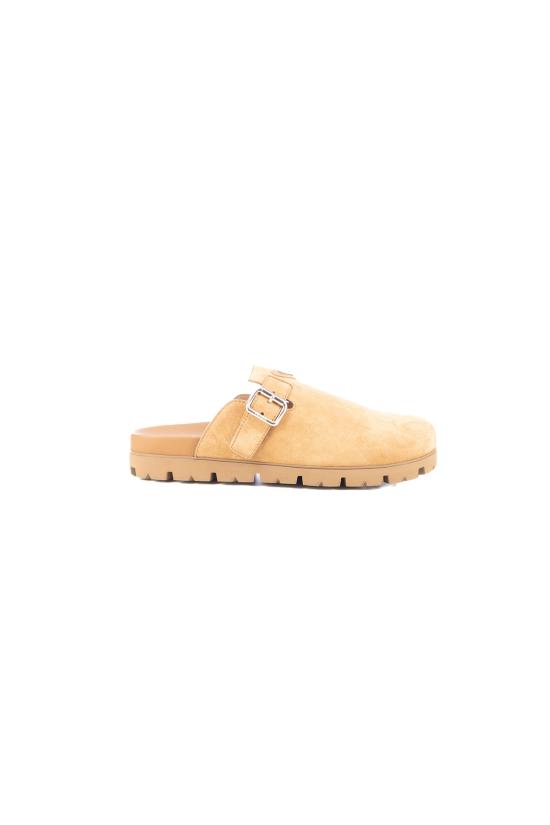 26SS 프라다 스웨이드 사보 뮬 슬리퍼 2S3003FG000054 F0401 CANNELLA