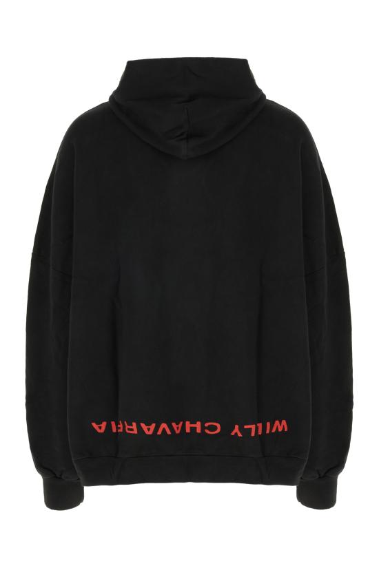 26SS 윌리 차바리아 후드 티셔츠 WCJSY0241 001 BLACK - WILLY CHAVARRIA
