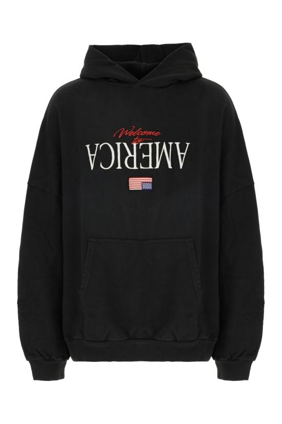 26SS 윌리 차바리아 후드 티셔츠 WCJSY0241 001 BLACK