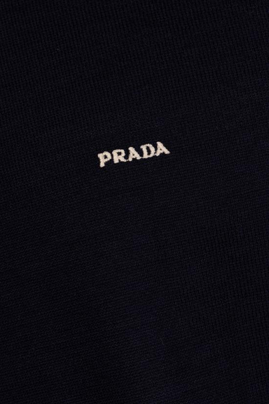 26SS 프라다 슈퍼파인 울 크루넥 스웨터 UMF14618DY F0008 Blu - PRADA