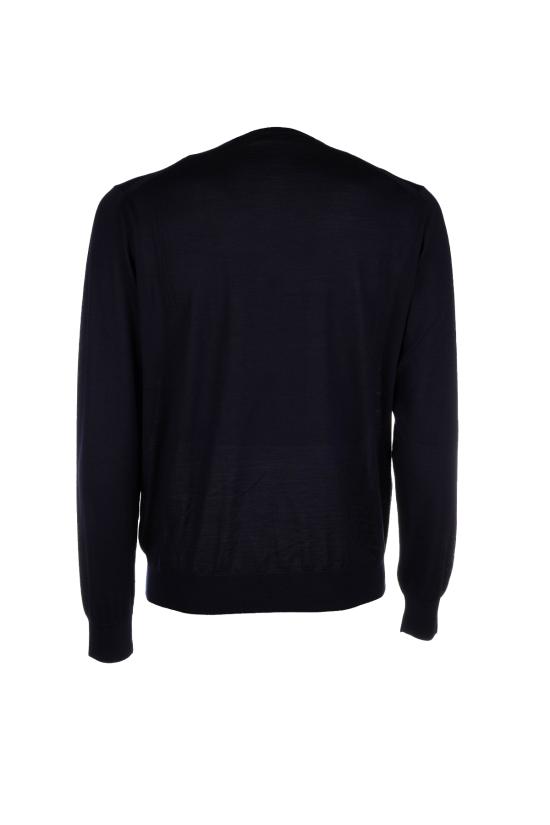 26SS 프라다 슈퍼파인 울 크루넥 스웨터 UMF14618DY F0008 Blu - PRADA