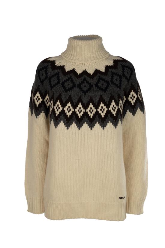26SS 프라다 터틀넥 P2657318UI F0P8Y NATURALE ARDESIA