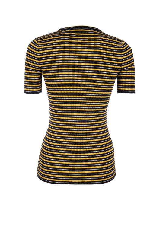 26SS 프라다 반팔 티셔츠 P24B3F19CI F0BD7 NAVY GIALLO - PRADA