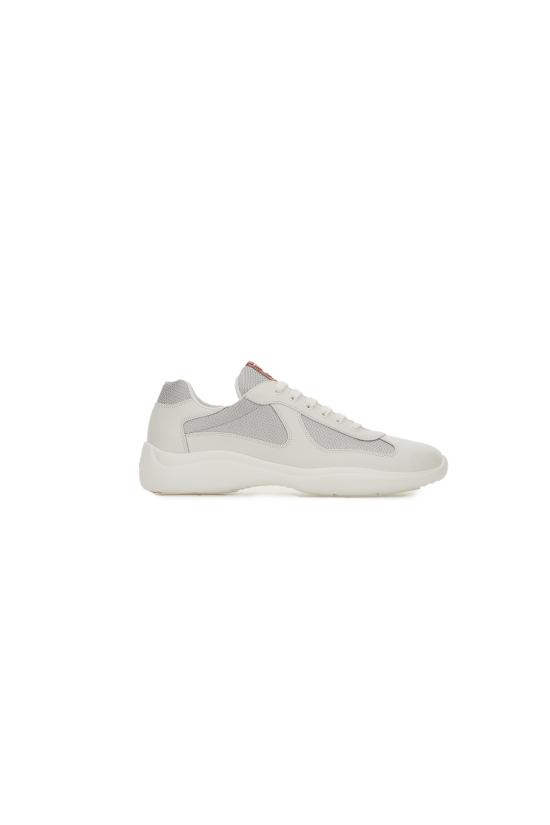 26SS 프라다 아메리카 컵 가죽 레더 로우탑 스니커즈 4E3400FG0006GW F0J36 Bianco