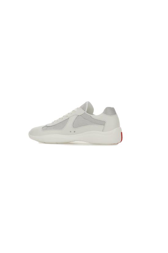 26SS 프라다 아메리카 컵 가죽 레더 로우탑 스니커즈 4E3400FG0006GW F0J36 Bianco - PRADA