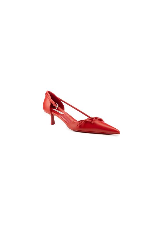 26SS 프라다 오픈 사이드 레더 펌프스 오픈 사이드 레더 펌프스 1I442OFB045011 F0011 Rosso - PRADA