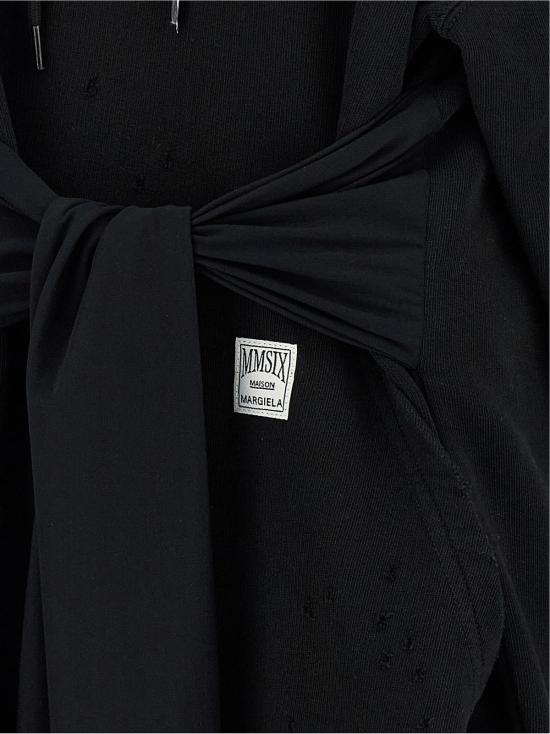  MM6 메종마르지엘라 숏 원피스 Mm6 메종 마르지엘라 코튼 숏 드레스 블랙 - MM6 MAISON MARGIELA