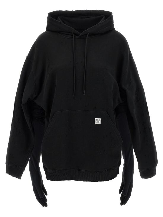 MM6 메종마르지엘라 숏 원피스 Mm6 메종 마르지엘라 코튼 숏 드레스 블랙 - MM6 MAISON MARGIELA