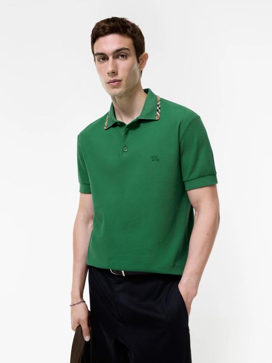 26FW 버버리 폴로 티셔츠 8127684 A3849 Verde - BURBERRY