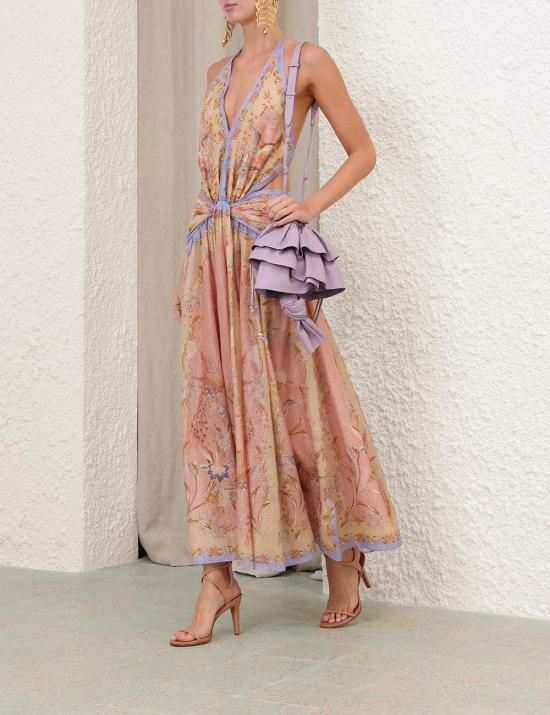 26FW 짐머만 미디 원피스 8539DSS262 PKSF Rosa - ZIMMERMANN