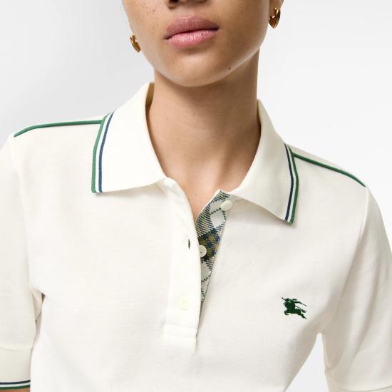 26FW 버버리 폴로 티셔츠 8127267 B7078 Bianco - BURBERRY