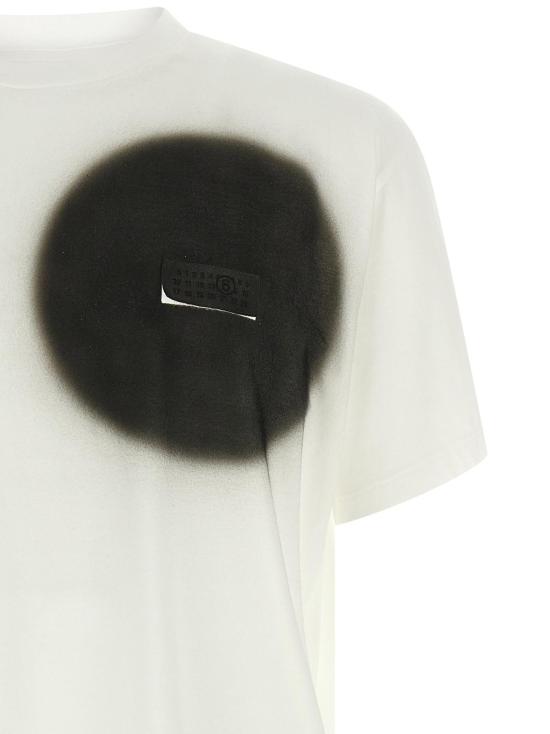  MM6 메종마르지엘라 반팔 티셔츠 Mm6 메종 마르지엘라 코튼 티셔츠 화이트 - MM6 MAISON MARGIELA