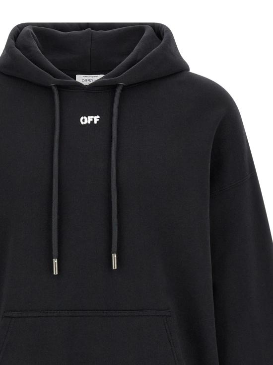  오프화이트 후드 티셔츠 코튼 후드티 블랙 - OFF WHITE