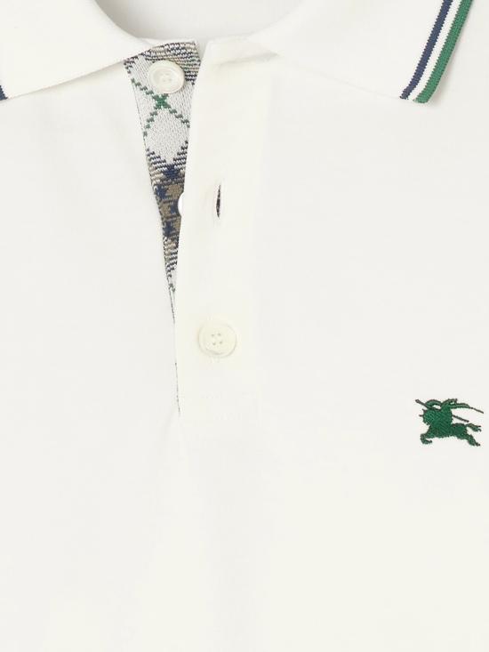 26FW 버버리 폴로 티셔츠 8127491 B7078 Bianco - BURBERRY