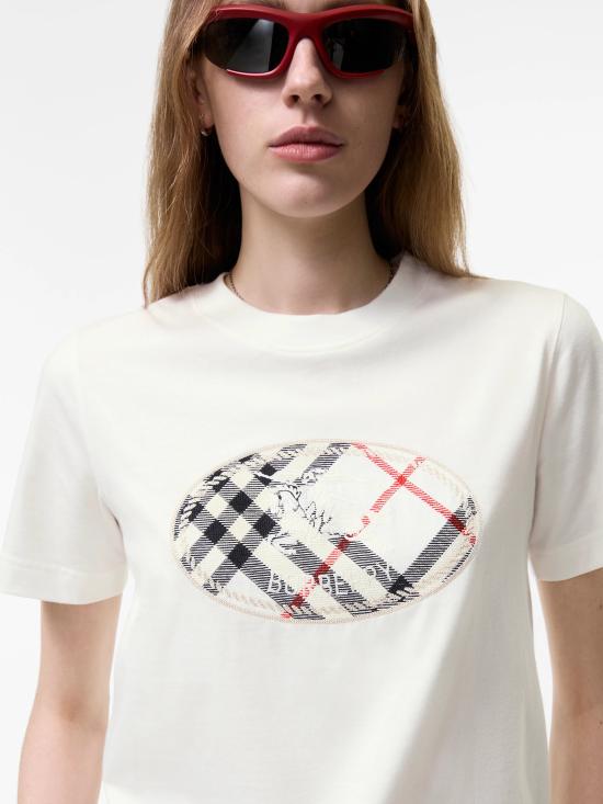 26FW 버버리 반팔 티셔츠 8128058 B7078 Bianco - BURBERRY