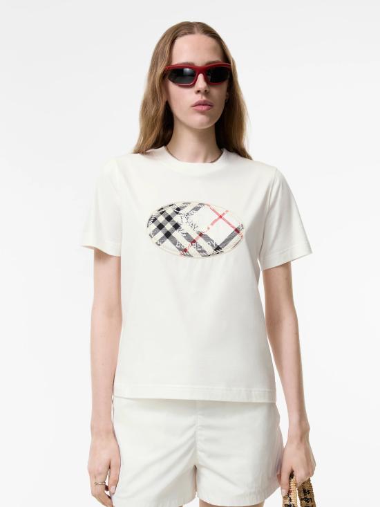 26FW 버버리 반팔 티셔츠 8128058 B7078 Bianco - BURBERRY