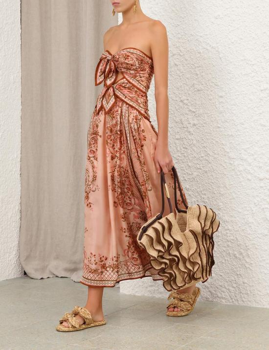26FW 짐머만 미디 원피스 8062DSS261 PPSFL Rosa - ZIMMERMANN