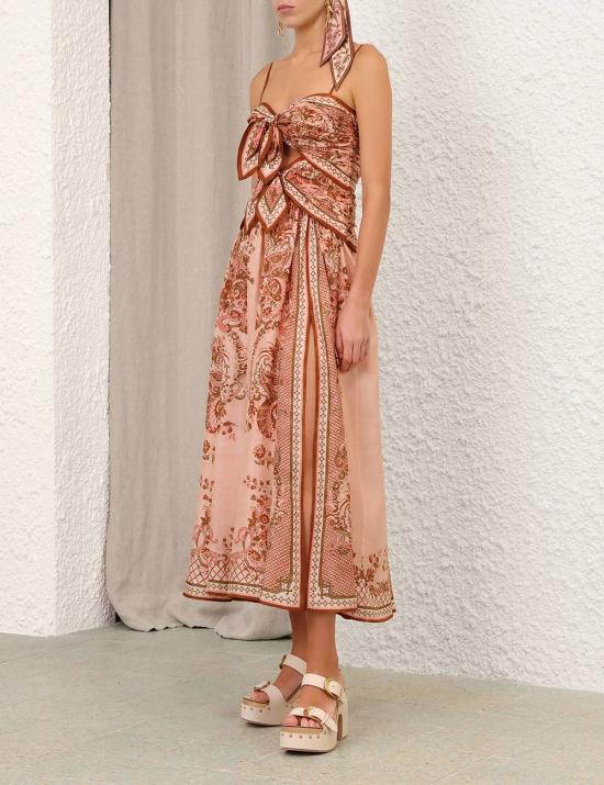 26FW 짐머만 미디 원피스 8062DSS261 PPSFL Rosa - ZIMMERMANN