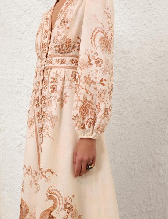 26FW 짐머만 미디 원피스 3501DSS262 CRTFL Bianco - ZIMMERMANN