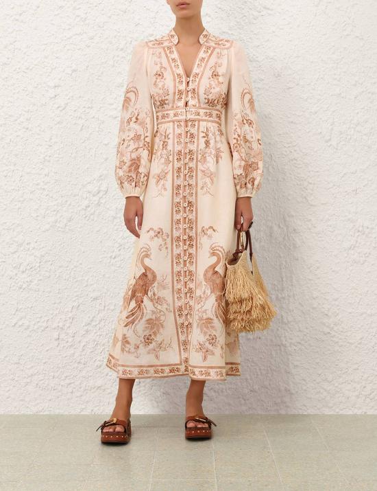 26FW 짐머만 미디 원피스 3501DSS262 CRTFL Bianco - ZIMMERMANN