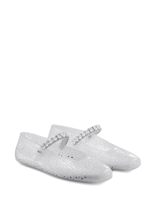 26FW 지미추 플랫 슈즈 THEJELLYNTX CLEARSILVER Grigio - JIMMY CHOO