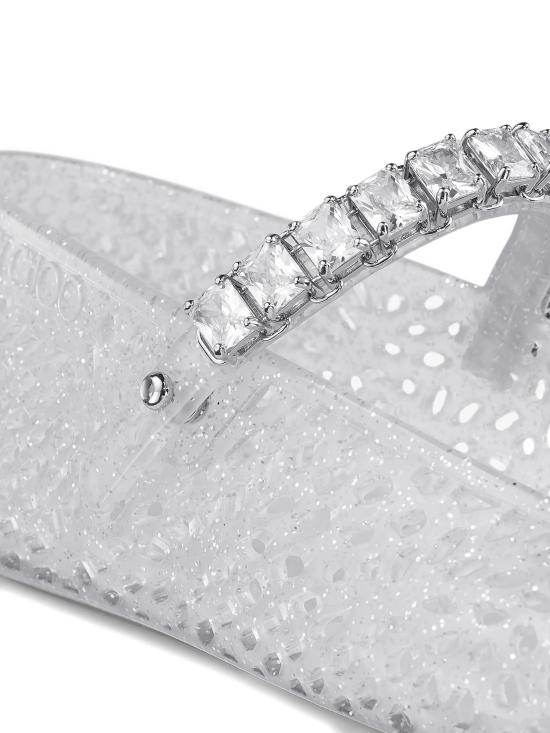 26FW 지미추 플랫 슈즈 THEJELLYNTX CLEARSILVER Grigio - JIMMY CHOO