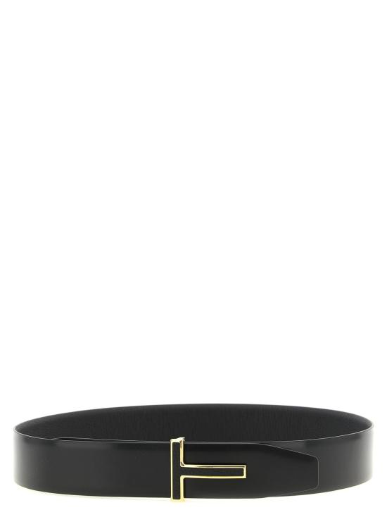  톰포드 벨트 톰 포드 송아지 가죽 레귤러  블랙 - TOMFORD